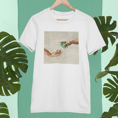 The Cubing of Adam backgammon T-shirt - Backgammon Galaxy White / S T-shirt