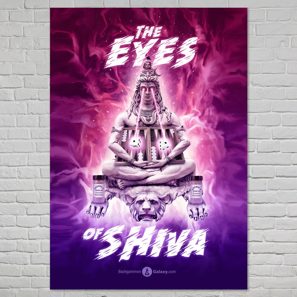 Original "Eyes of Shiva" Backgammon Poster - Backgammon Galaxy
