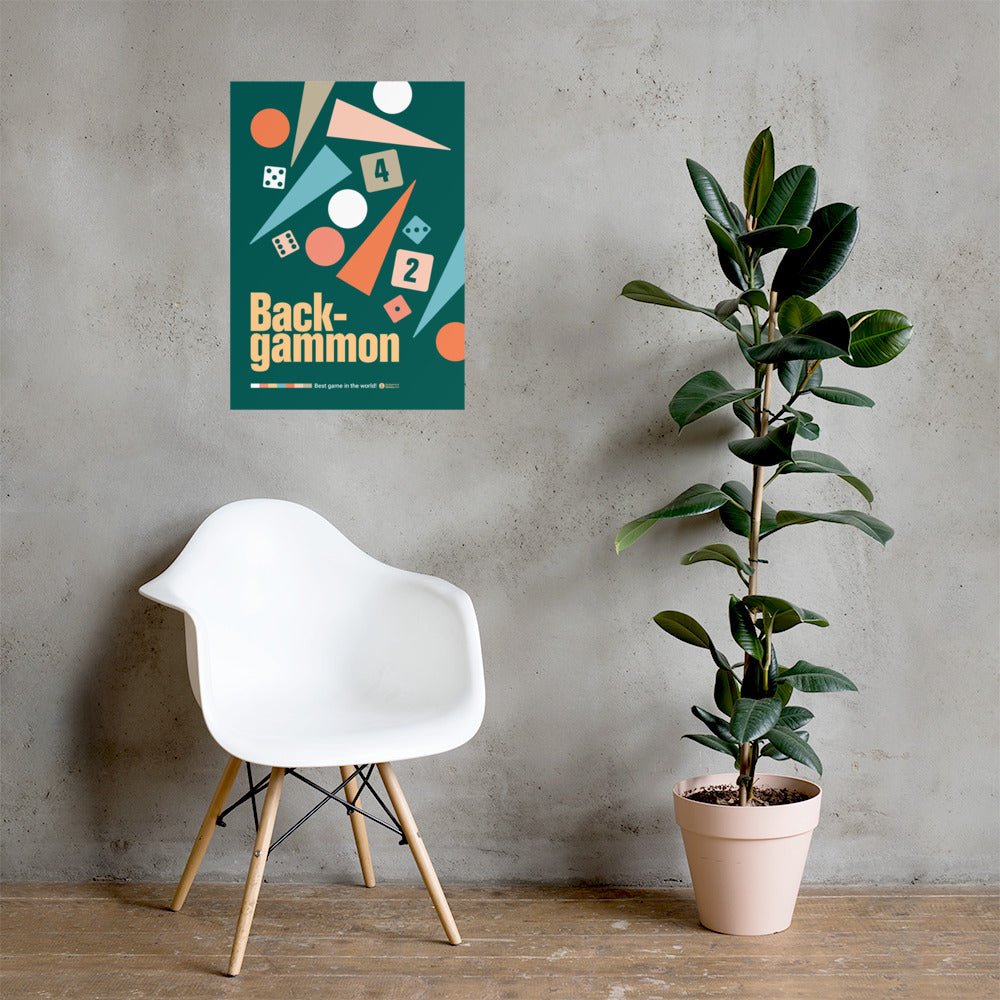 Vintage Backgammon Deluxe Poster - Backgammon Galaxy
