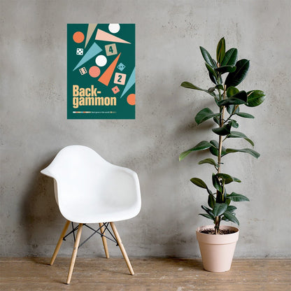 Vintage Backgammon Deluxe Poster - Backgammon Galaxy