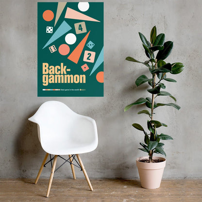 Vintage Backgammon Deluxe Poster - Backgammon Galaxy